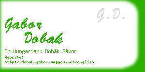 gabor dobak business card