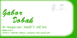 gabor dobak business card